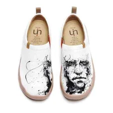 Men Size 6-11 UIN Slip On Shoes Canvas Comfortable Loafers "SILENT MAN"