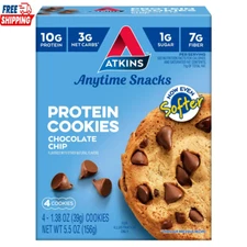 Atkins Soft and Chewy Chocolate Chip Protein Cookie, Keto Friendly, High Protein