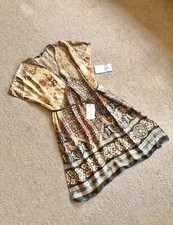 Zara Multicoloured Printed Belted Tunic Size M UK12 Bnwt