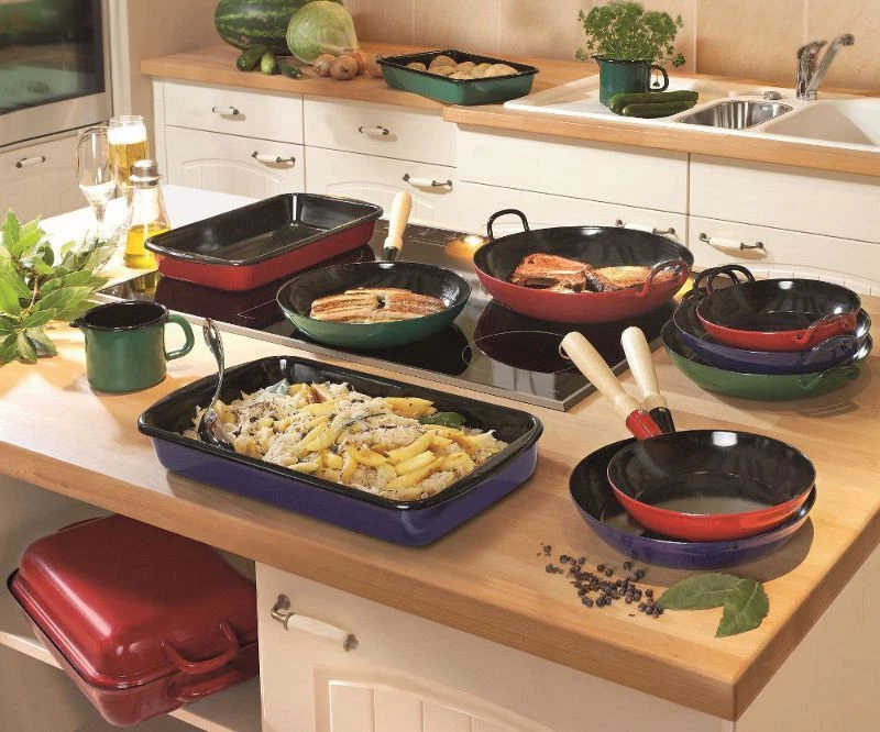 Bratrohrpfanne Bratreine Raine Bräter Emaille Bratpfanne Ofenform Bratenform - Bild 2 von 4