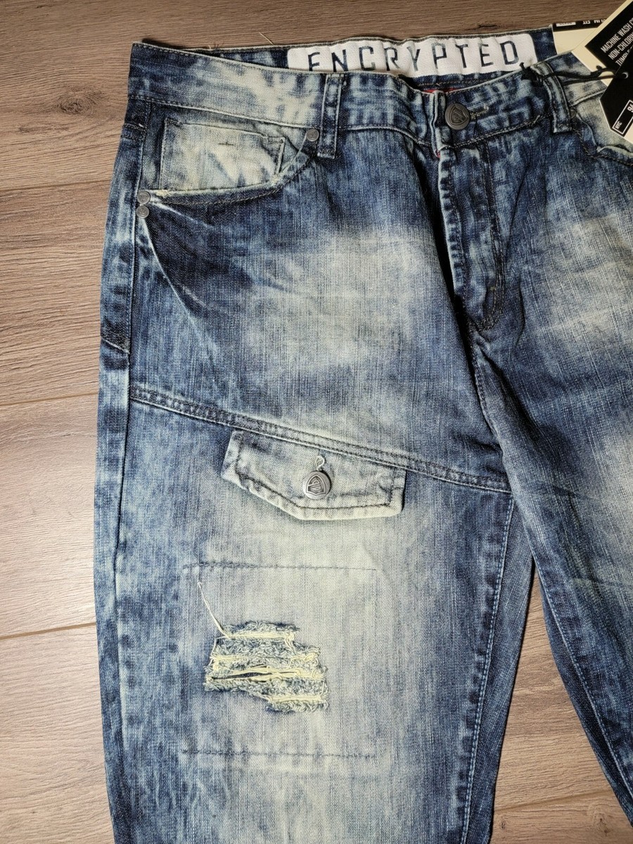 Encrypted Mens Jeans Color: medium Style: M9-794 Size: 36x32 Slim