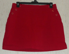 NEW WOMENS 59 Rafaella comfort RED PULL ON SKORT SIZE L