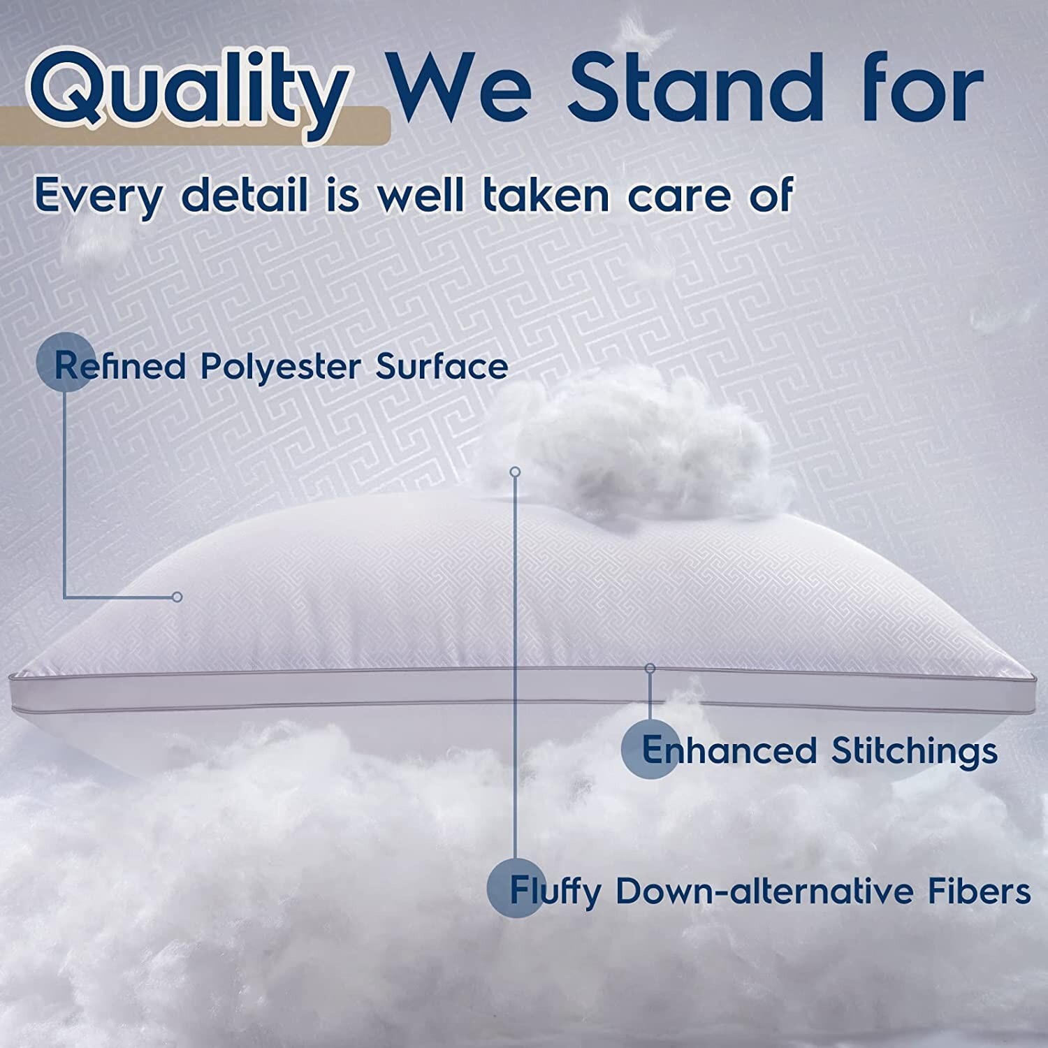 viewstar King Size (20" x 34") Pillow Hotel Quality