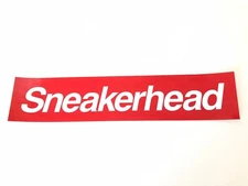 SNEAKERHEAD RED BOX LOGO BUMPER STICKER LOT (100) - FULLY LACED SNEAKER LACES