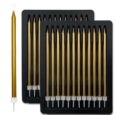 24 pcs 13CM/5.1 inches Long Tall Birthday Candles for Cake is Perfect Decoration