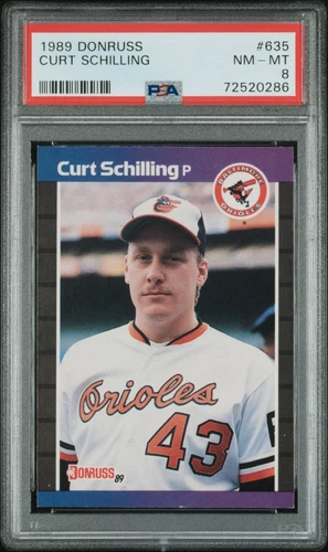 1989 Donruss #635 Curt Schilling PSA 8