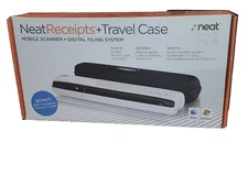 Neat Receipts + Travel Case Mobile Scanner Digital Filing System w/ PDF Conveter