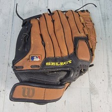 Wilson Baseball Glove A2445 Select 11" Leather Adjustable Strap Soft Lining GC
