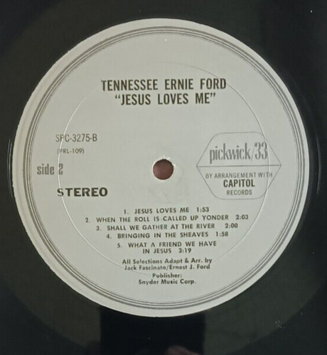 Tennessee Ernie Ford Jesus Loves Me Vinyl LP Record Album - Picture 11 of 11