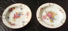 VINTAGE SET OF 2 PORCELAIN ASHTRAY TRINKET DISH ROYAL CHELSEA ENGLAND NESTING 