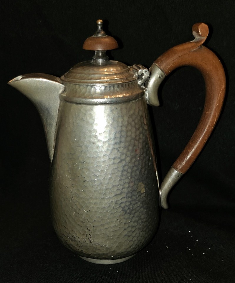 Vintage Hammered Pewter Teapot eBay