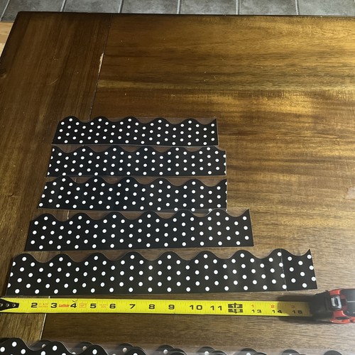 Black Polka Dot Bulletin Board Border Laminated And Never Used eBay