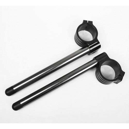 43mm Clip-On 7/8 Handlebars Raised for Yamaha YZF-R6 1999-2004 R6S 06-09 FZR1000 - Picture 3 of 4