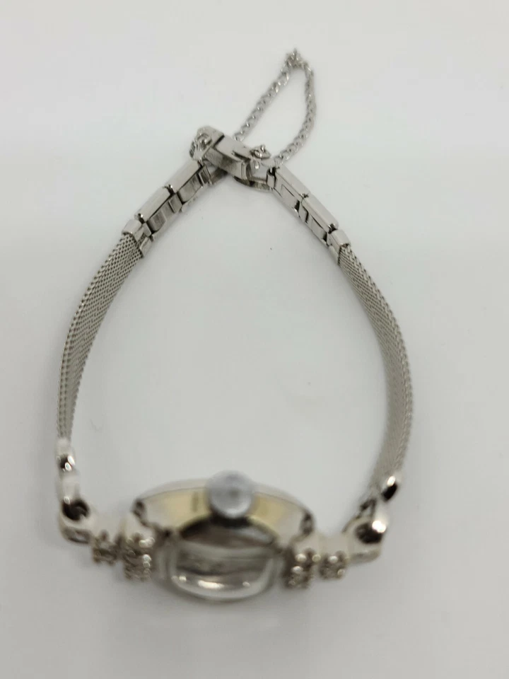 Reloj de pulsera vintage de oro blanco de 14K Croton y pulsera enchapada en oro de 10K precio de venta sugerido por el fabricante $2,000 Foto 4 de 4