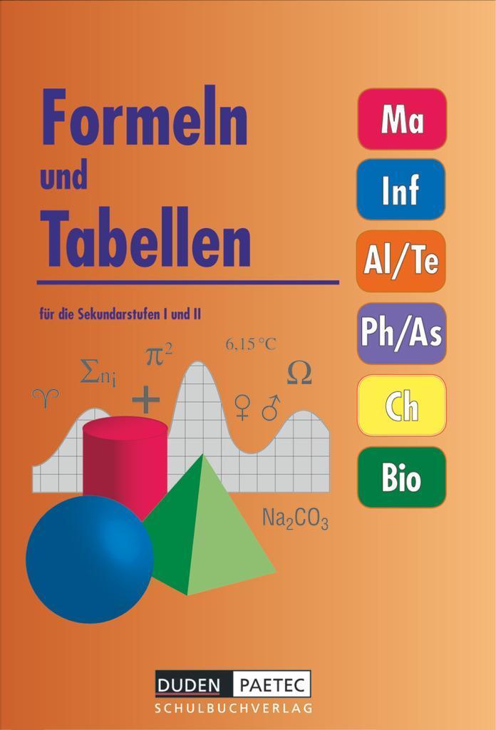Thumbnail - Duden Formeln Und Tabellen Für Die Sekundarstufen I Und Ii
