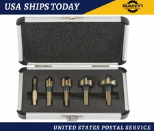 5PCS Countersink Drill Bit Set for Steel, Wood, Plastic, Aluminum Work