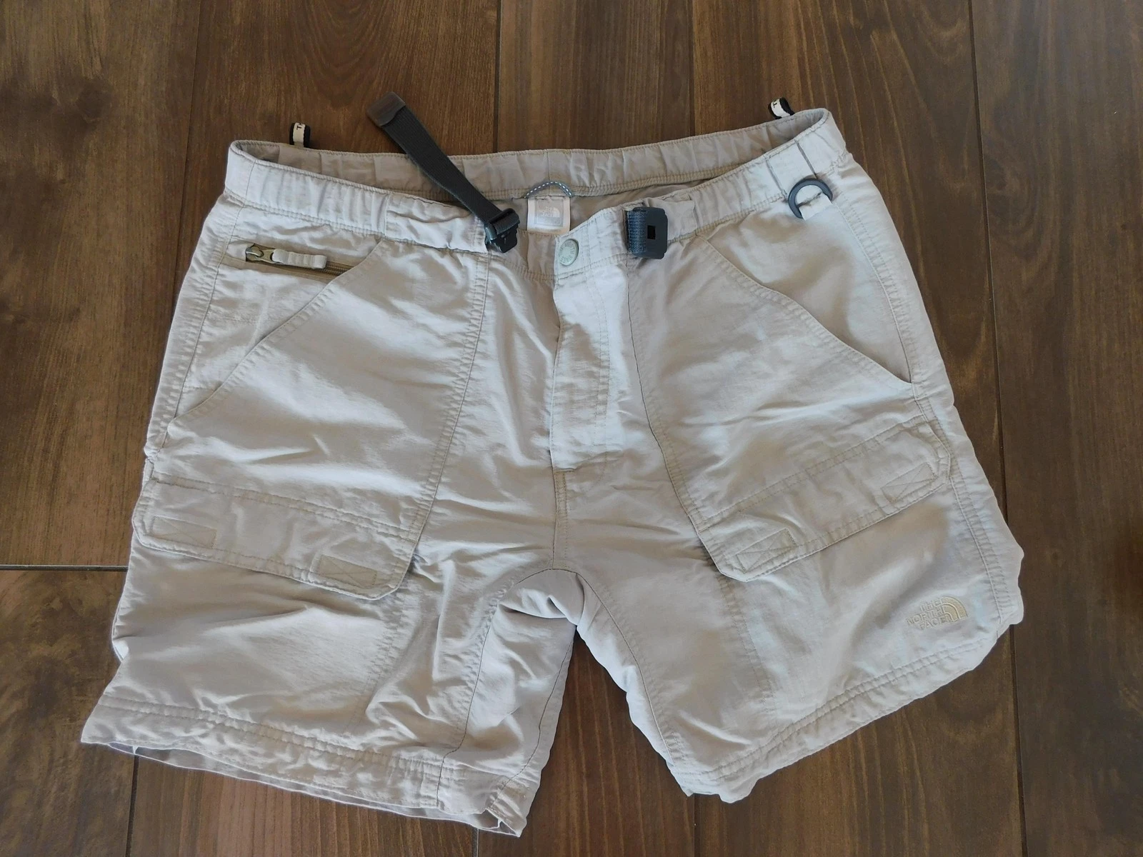 North Face Shorts Mens Large Hiking Outdoor Cargo Belted Key Loop Lightweight