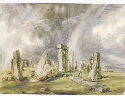 John Constable Stonehenge Postkarte gebraucht geknickt