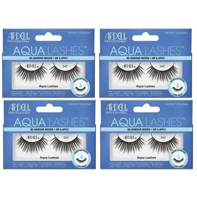 Lot 4 Pairs ARDELL 342 Aqua Lashes Water Activated Lash Band - Image 1 of 2
