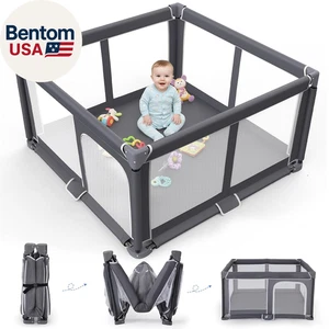 Foldable Baby Playpen - 50"X50" Safety Play Yard for Babies & Toddlers - Indoor