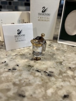 Swarovski Crystal Memories Champagne Bottle Ice Bucket Gold and Silver Color NIB