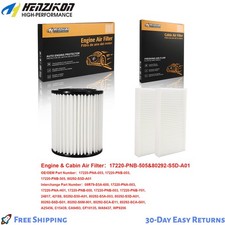 Engine Cabin Air Filter Kit for 2002-2006 Acura RSX Honda CR-V 2003-2006 New.