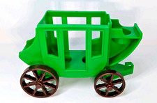 1982 934 Little People Western Town Green Stagecoach Fisher Price FPT487 VTG
