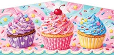 Cupcake Bounce House Banner 15x15 Hook & Loop Art Panel 16oz Vinyl Made in USA