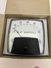 Greenlee 2801 AC Ammeter 0-50 Amp Analog Panel Meter 34483 NOS