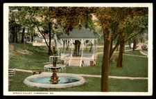 Postcard Gazebo and Fountain in Spring Valley, Cambridge, Maryland