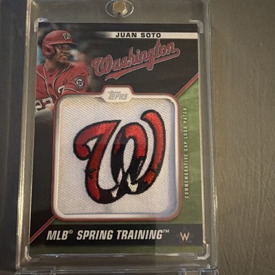Topps 2021 Spring Training Cap Logo Patch Black /299 Juan Soto Nationals