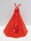 MARX PLAYSET INDIAN TEEPEE 2 PIECE SOFT PLASTIC VINTAGE FORT APACHE WESTERN RED
