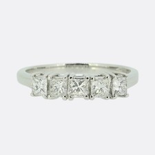 0.90 Carat Five-Stone Diamond Ring