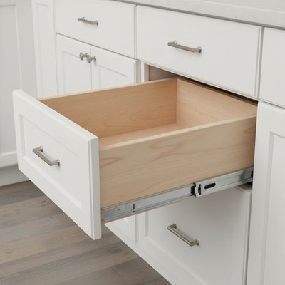 Easy Install Drawer Slides with White Steel Tracks and Plastic Wheels