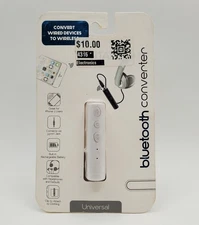 Vivitar Bluetooth Converter Audio Adapter Universal White Wired to Wireless