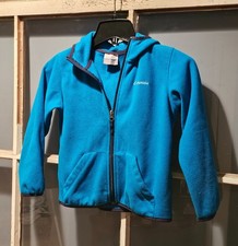 Columbia Youth XS Blue Fleece Hoodie Jacket Full Zip Excellent Condition