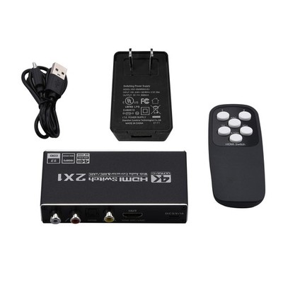 HDMI Audio Extractor Splitter 4K 2 In 1 Out HDMI ARC Audio Switcher Selector