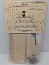 Gail Wilson Duggan Doll House Furniture Bear's Loveseat Kit 1984 Vintage