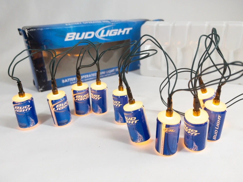 2012 Bud Light Battery Operated Mini Christmas Light Set Kurt S. Adler - Image 4 of 4