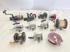 Vtg Fishing Reel Lot: True Blue, Daiwa, S. Bend Finalist, JC Higgins,  Pflueger