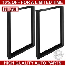 28"H x 17.7"W Heavy Duty Set of Steel Table Legs Black Industrial Country Style