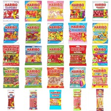 Haribo Share Bag Fruity Zing Fizzy Gummy Jelly Candy Assorted Flavours Box of 12