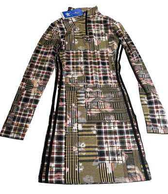 Adidas Her Studio London kariertes Damenkleid Größe 6 UK neu mit Etikett kostenloser Versand