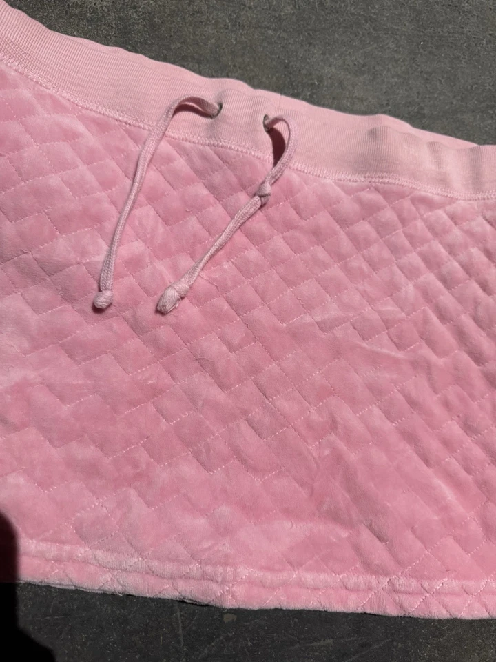 Vintage Y2K Juicy Couture Pink Velour Mini Skirt Petite - Image 3 of 4