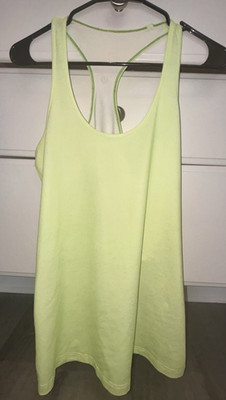 lululemon Green Scoop Neck Racerback Polka Dot Stretch Tank Top Size 8