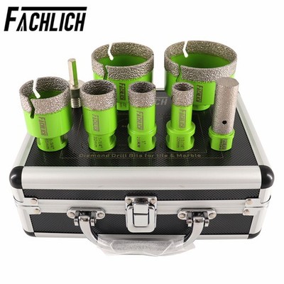 8pcs Diamond Drilling Bit Set Tile Granite Marble Hole Saw for Angle Grinder 5/8