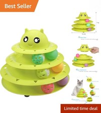 Engaging 3-Tier Cat Toy Roller with Colorful Balls - Perfect for Indoor Play