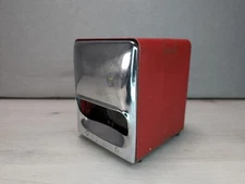Vintage Tidynap Red Chrome Mid Century Retro Diner Napkin Holder Dispenser