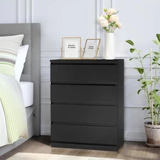 4 Drawer Dresser Modern Chest of Drawers for Bedroom Small Wood Dressers