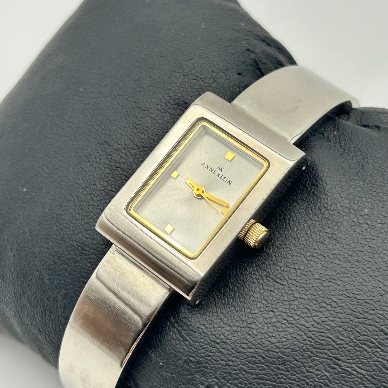 Anne Klein Two-tone Rectangular Stainless Steel A… - image 2